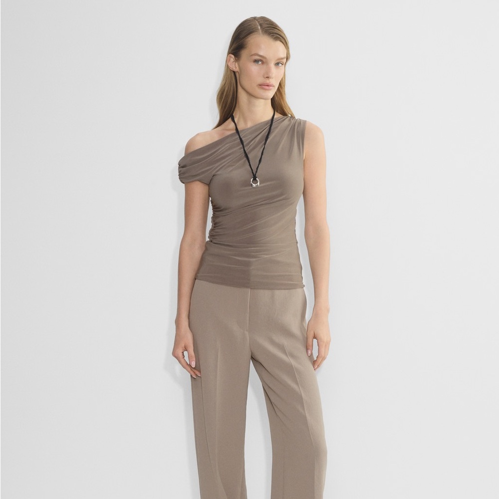 NWT Aritzia New Tie-front Pants in Grey Taupe ~ Size 2